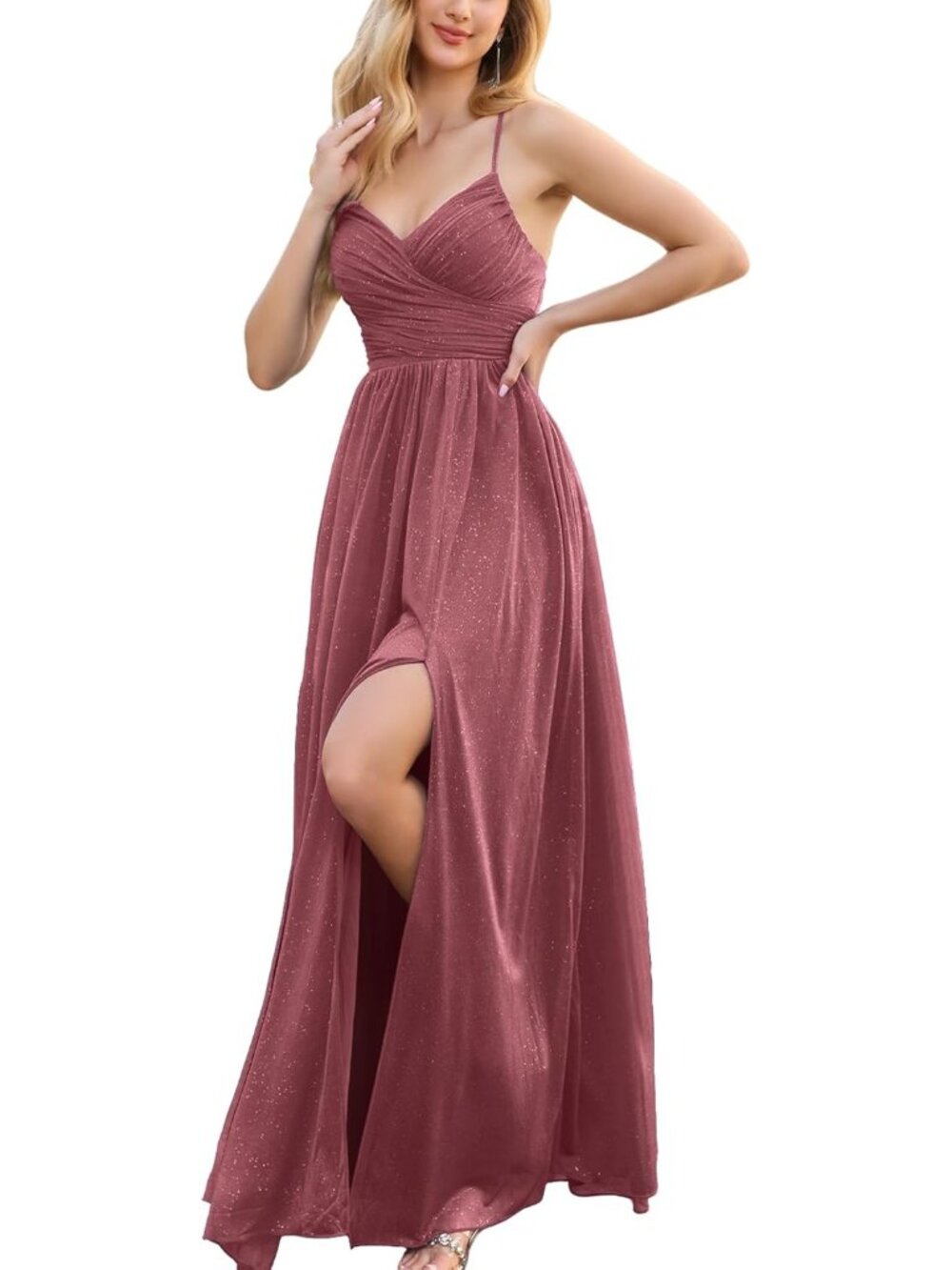 Womens Lotus Root Elegant Gown Summer Bridesmaid Long Formal Cocktail Maxi Dress